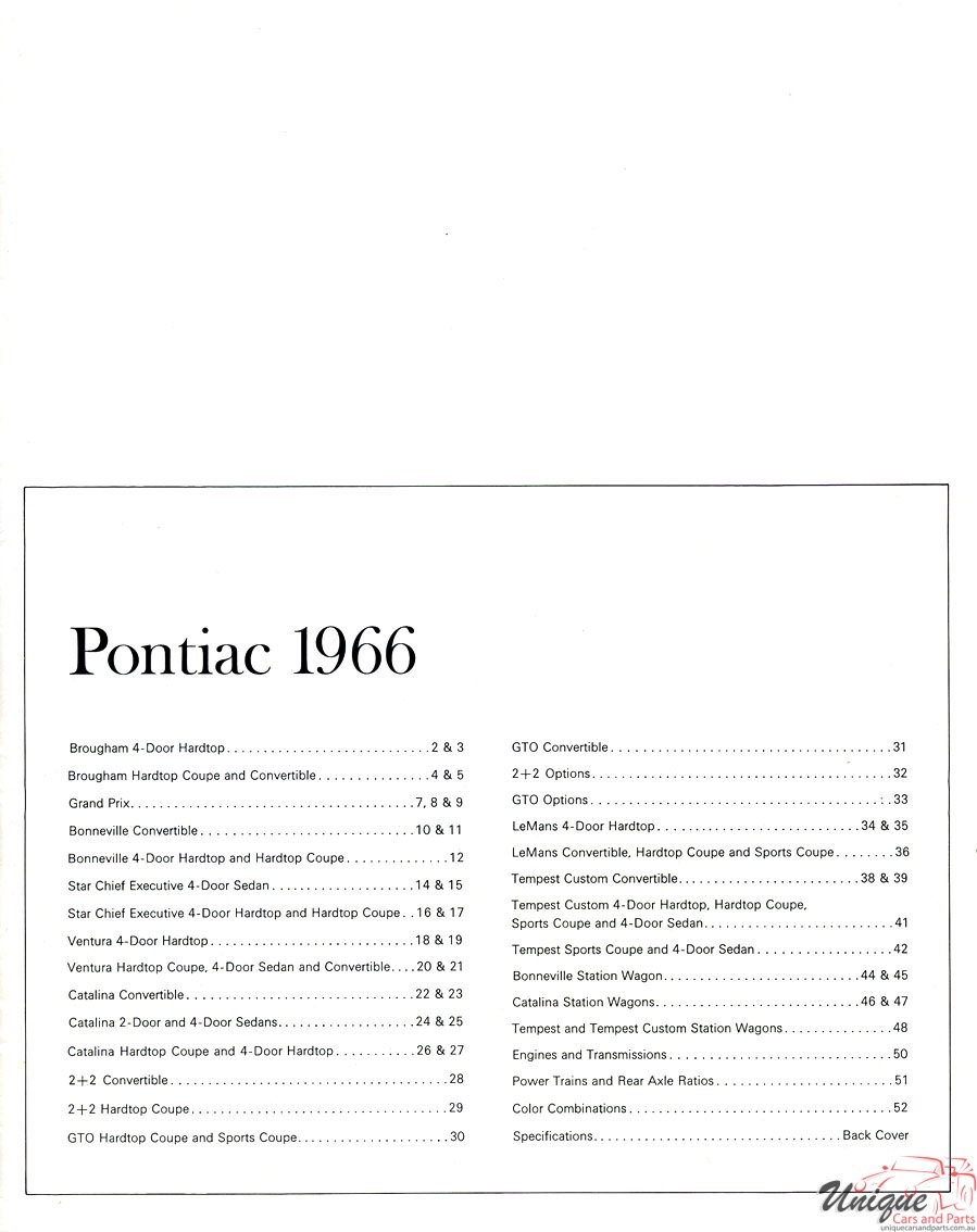 1966 Pontiac Prestige Brochure Page 36